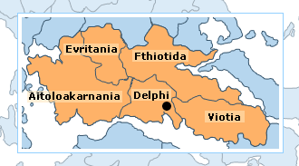 ����������� ������. ����� ������ / Central Greece. Map of Greece