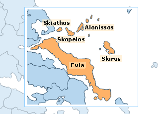 ������� �������. ����� ������ / Sporades Islands. Map of Greece