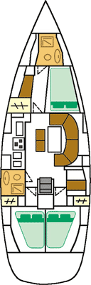 Парусная яхта Oceanis 411 (3 каюты)